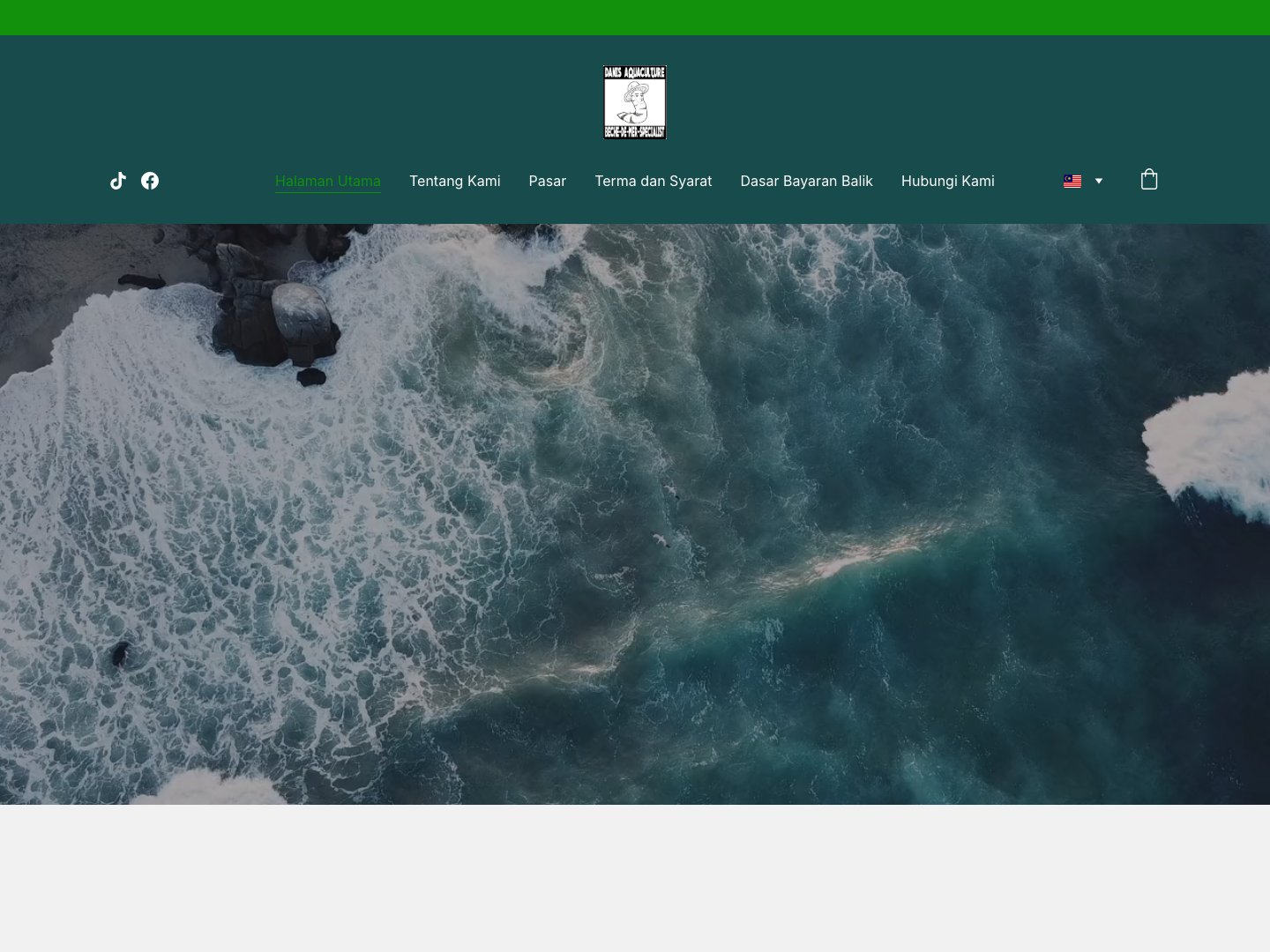 Danis Aquaculture website homepage
